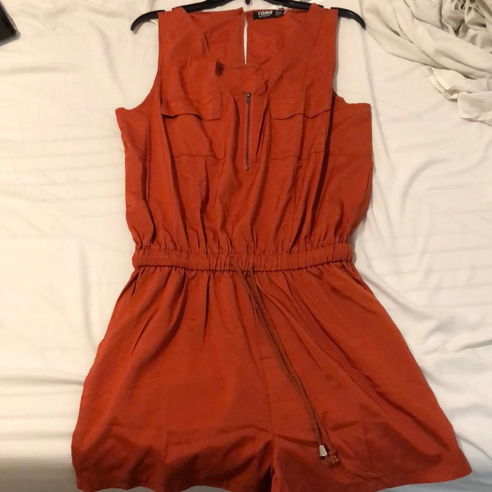 ORANGE RED ROMPER